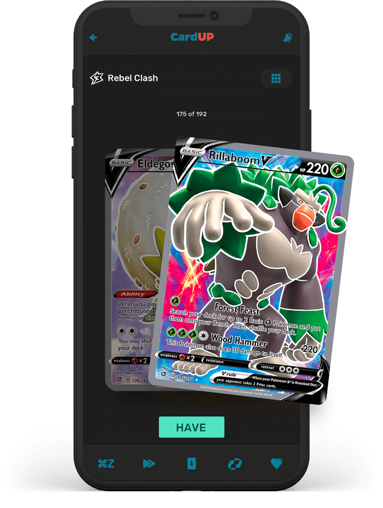 CardUp app preview (dark mode)